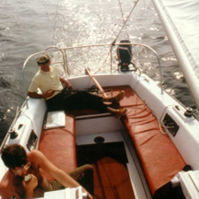 Standard main Rhodes (a Continental?). Does anyone recognize the crew? (Photo courtesy of General Boats)