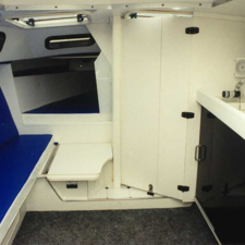 Main cabin in white (photo courtesy of General Boats)